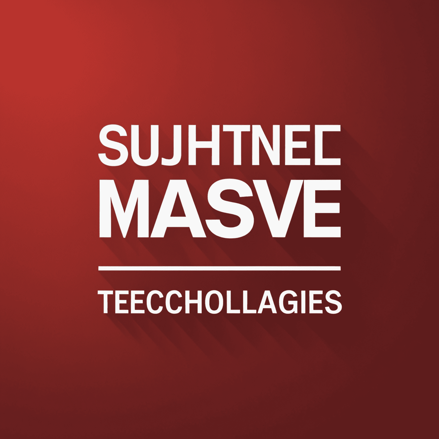 Massive-technologies logosu - Kırmızı arka plan üzerinde beyaz yazı ile şirket adı